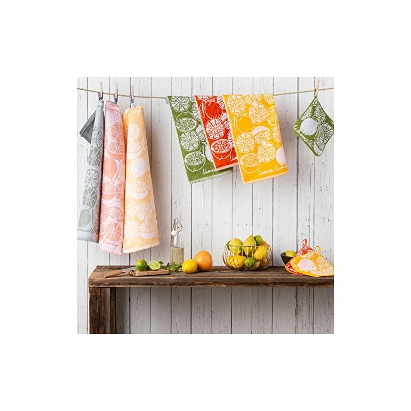 Kracht Kitchen Textiles Limoncello Terry Pot Holder 22 x 22