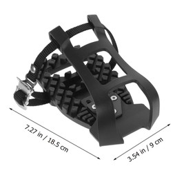 KOMBIUDA 1 Pair Bicycle Pedal Adapter for Fitness Bikes Durable Toe Cage Ergonomic Design Reduces Foot Fatigue Compatible with Various Indoor Bike Models