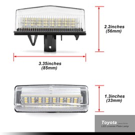 NSLUMO 2 pieces for To.yota Prius XW20 XW30 Prius Plus/V Venza Matrix RAV4 for Lexu/s CT200h Scion tC SMD white LED number plate light