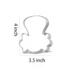 Keewah Christmas Nutcracker Face Cookie Cutter, 4”, Stainless Steel