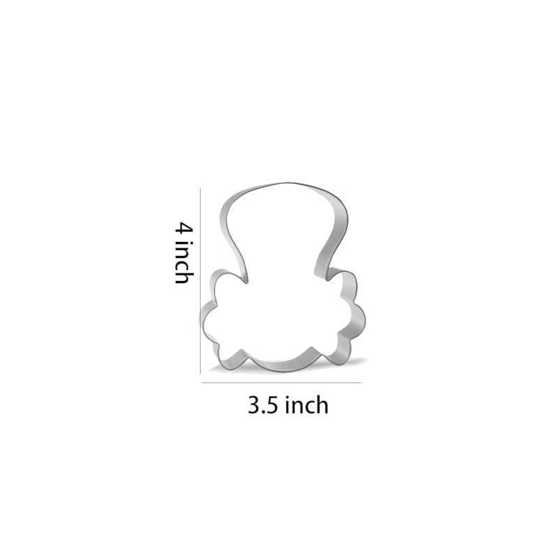 Keewah Christmas Nutcracker Face Cookie Cutter, 4”, Stainless Steel