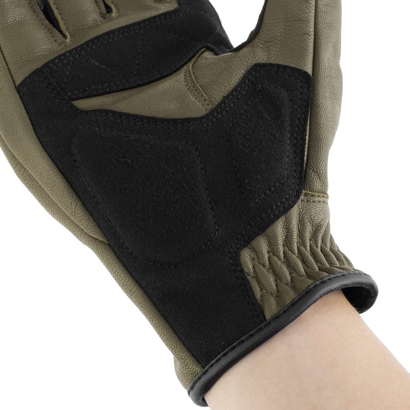 Komine GK-252 Protective Goat Leather Gloves for Motorcycles, Black, XL