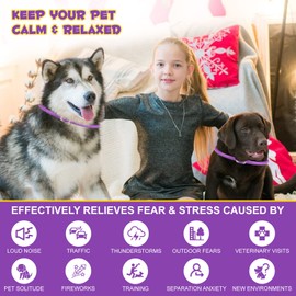 Bieyoc Calming Collar for Dogs, 3 Packs Dog Anxiety Relief, Adjustable Calming Collar for dogs, Separation Anxiety Relief Stress 60 Days Long Lasting Calming Effect for Large Middle and Small Dogs