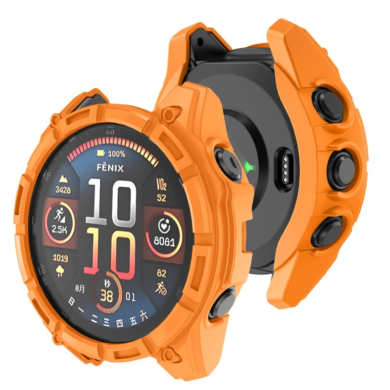ISABAKE Protector Case for Fenix 8 AMOLED 47mm, Soft TPU