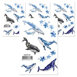 Facet Tattoo Sticker 16 types set, Facet Tattoo 008, 4 sets / 파셋 타투스티커 16종 세트, 파셋타투 008, 4세트