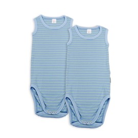 wellyou Baby Bodysuit Sleeveless Made of 100% Super Soft Cotton - Set of 2 Children's Sleeveless Bodysuit for Girls and Boys - Baby Bodysuit Short Sleeve - Baby Bodysuit Made in EU - Short Sleeve