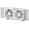 shinic Twin Window Fan, 9-Inch Blades Reversible Airflow, Thermostat Control,