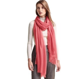 Prettystern Women's 100% Cashmere Feather Light Ring Pashmina Scarf Evening Dress Stole Made of Wafer-Thin 200 Yarn Cashmere Threads, 34. Pink