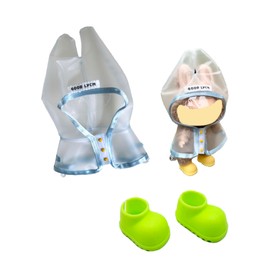 Aekejavv 2-Piece Clothes - Clothes for Doll Outfit,Chic Style Set for 17cm Dolls - Raincoat (Green