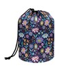 Poceacles Barrel Drawstring Makeup Bag for Women Large Travel Cosmetic