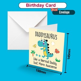 Papa Prints Happy Birthday Card (145 x 150 mm) Daddy Birthday Cards Happy Birthday Daddy Daddy Birthday Card with white Envelop