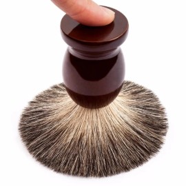 Qshave 100% Best Original Pure Badger Hair Shaving Brush Wooden Handle
