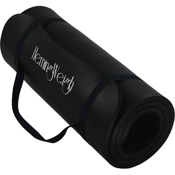 HemingWeigh 1 Inch Extra Thick Non Slip Yoga Mat -