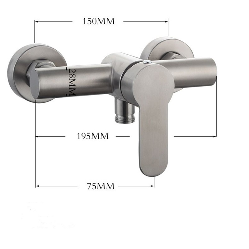 Shuiltad Stainless Steel Wall Mounted Shower Mixer Tap Manual Control
