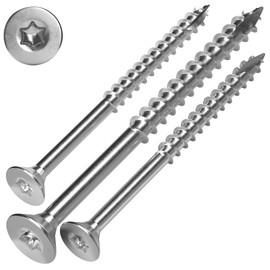 SCREW REBEL Chipboard Screws Stainless Steel A2, 6 x 70 mm, Pack of 100, TX30, Partially Threaded, Cut Tip, Wood Screw with Countersunk Head