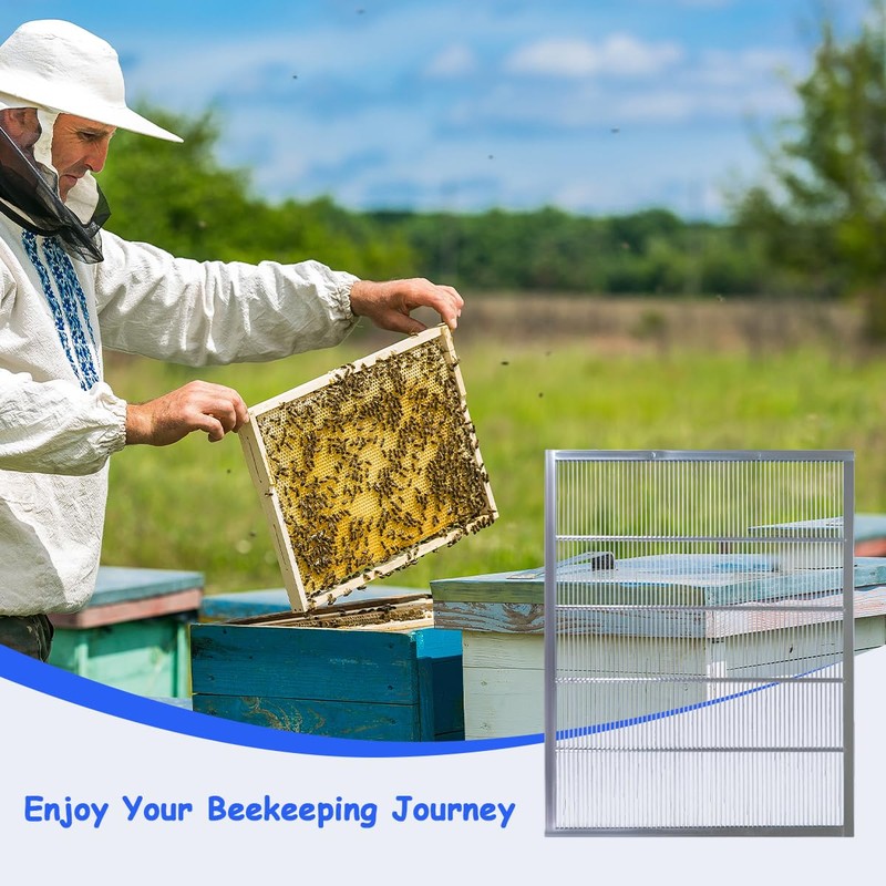 witbee 4Pcs Metal Queen Excluder for 10 Frame Beehive Metal