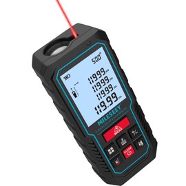 Laser Measure Device, MiLESEEY 393ft Digital Laser Tape Measure with Upgrade Electronic Angle Sensor, 2mm Accuracy, Area Measurement,Volume and Pythagoras, 2" LCD Backlit,Mute, Battery Included