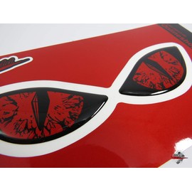 BIKE-label Reflex Sticker 3D Evil Eyes for Car Motorcycle Helmet Red X910065VA