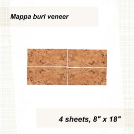 Sauers Mappa Burl Veneer 8" X 18" Sequence Matched 4-Piece