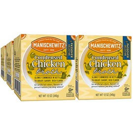 Manischewitz Condensed Chicken Broth 12oz (6 Pack), Flavorful, Kettle Cooked, Slowly Simmered