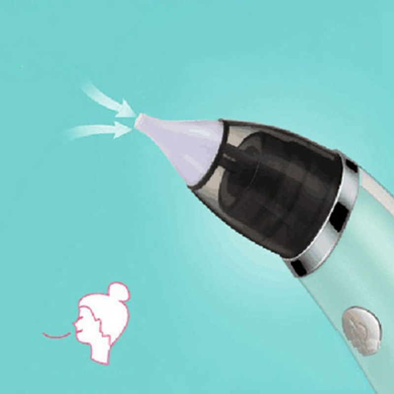 Electric Baby Nasal Aspirator Silicone Green Powerful Infant Booger Suction