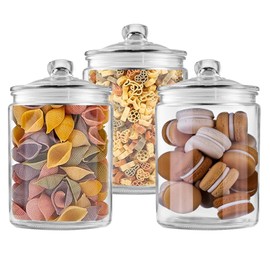 Glass Jars 32oz,Maredash Candy Jar with Lid For Household,Food Grade Clear Jars (6 Pack)