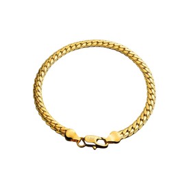 Generic Beautiful 18K Solid Gold Bracelet for Men and Women - Cuban Horseshoe Design, Weighing 10.5g. The Perfect Fashion Accessory and Birthday Gift Father's Day gift. (18K), Large, Yellow