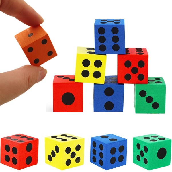 24 Pieces Foam Dice Whisper Cube Educational Toy 2cm Foam