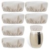 Pack of 6 Sourdough Starter Glass Fabric Covers Linen Cloth