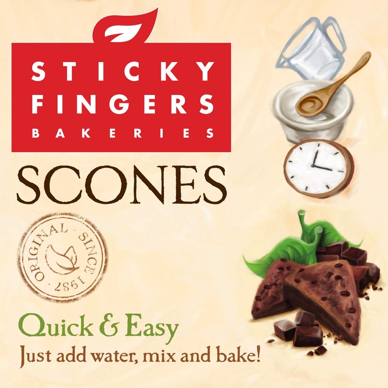 Sticky Fingers Bakeries, English Scone Mix, Dark Chocolate, Just Add