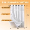 River Dream No Hooks Shower Curtain with 2 Snap in