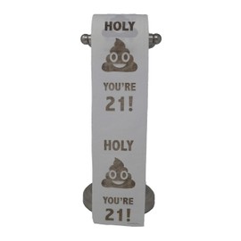 Printed TP Holy Poop You're 21 Printed Toilet Paper Gag Gift – Funny Toilet Paper For Prank, Surprise, Bathroom Decor, Novelty Gift For Men, Women, Friends, Family, 21st Birthday Party - 500 Sheets