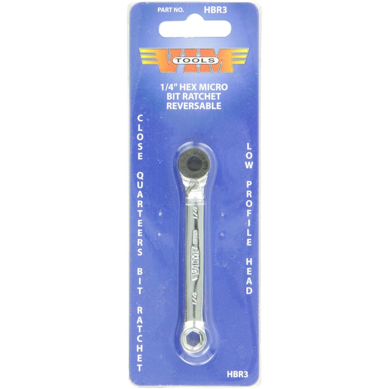 VIM Tools HBR3 Double Ended 1/4" Hex Bit Ratchet