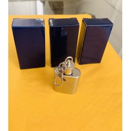 Unbranded 3 Pc Stainless Steel Pocket Mini  Flask Screw Cap Attached Key Chain NIB
