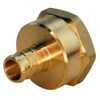 1-1/4" x 1-1/4" PEXworx Brass Pex Crimp Female Adapter