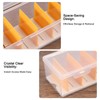 sourcing map Cable Storage Box with Compartments, Cable Organizer Transparent