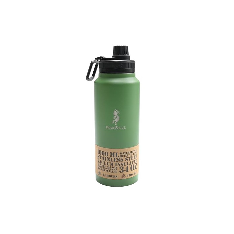 Aquapelli Vacuum Insulated Water Bottle, 34oz