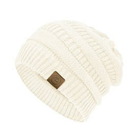 American Trends Winter Hats for Women Warm Slouchy Beanie Hats Cable Knit Beanie Hat for Women White One Size