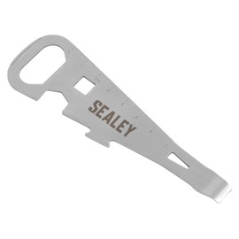 Sealey 7-in-1 Paint Can Opener Multi-Tool, Can Opener, Bottle Opener, Ruler, Nail Puller, 8mm Nut Wrench, 13mm Hex Wrench, Screwdriver - CO71