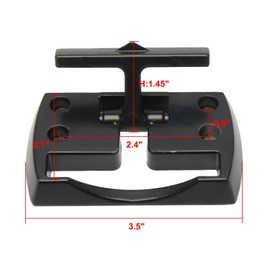 NovelBee - Paquete de 2 ganchos de cuerda plegables cromados con tornillos de montaje, anclaje plegable para camión de coche, barco (negro)