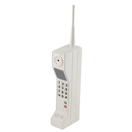 Leopacat Brick Cell Phone Ornament, Retro Model 80s 90s Vintage Ornament Cellular Simulation Photographic Props Stylized Ornaments, Home Living Room Decor Desktop Decoration Unique Gift Kids(White)