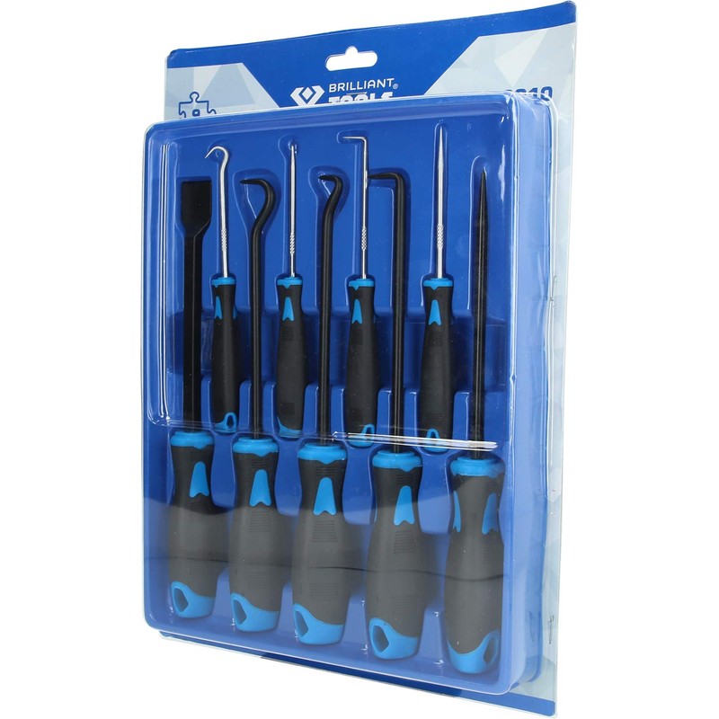 BRILLIANT TOOLS BT542010 Scraper Hook Tool Set, 9-Piece [Powered by