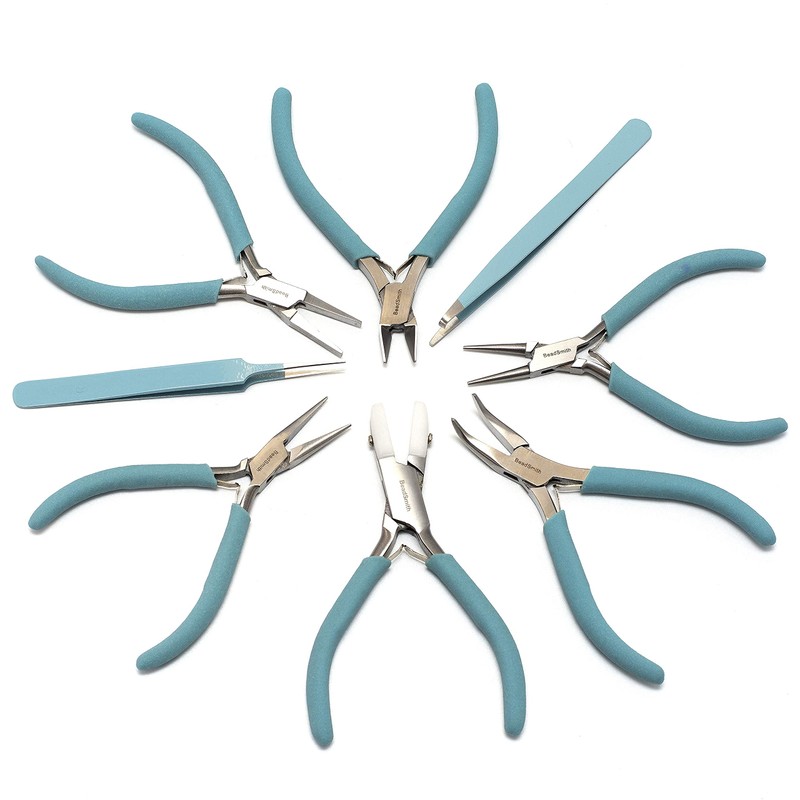 BEADER'S TOOL SET / PLIERS KIT - PALE BLUE