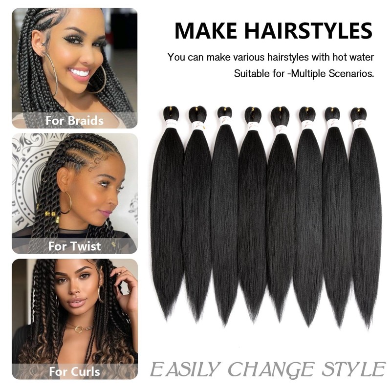 Kids Short Pre Stretched Braiding Hair 12 Inch 8 Packs
