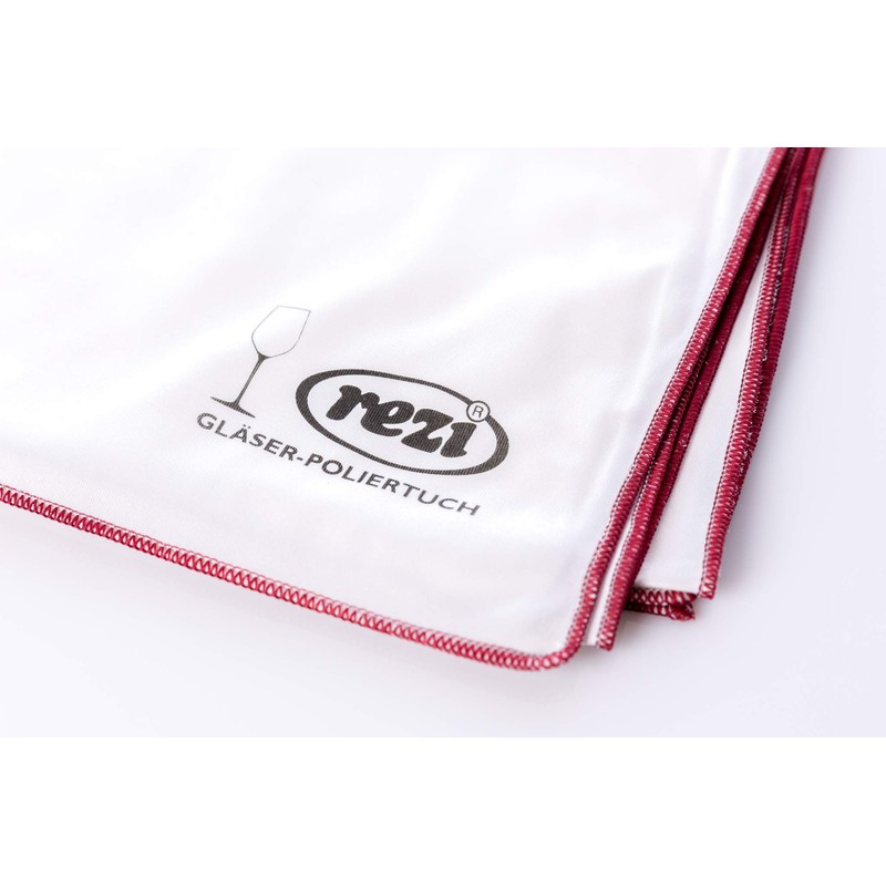 REZI Microfaserprodukte GmbH Glass Polishing Cloth, White, Red Rimed, 47