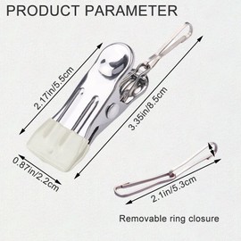 Multipurpose Heavy Duty Stainless Steel Clothespins, Clothes Pins for Laundry, Towel Drying Clips, Outdoor Clothespins for Socks, Towels, Snacks, Photo (30, Beige)