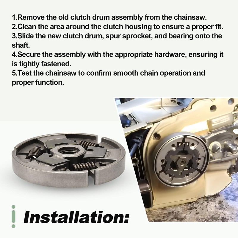 3/8" 6T Chainsaw Sprocket Clutch Drum Washer Bearing Kit Fits