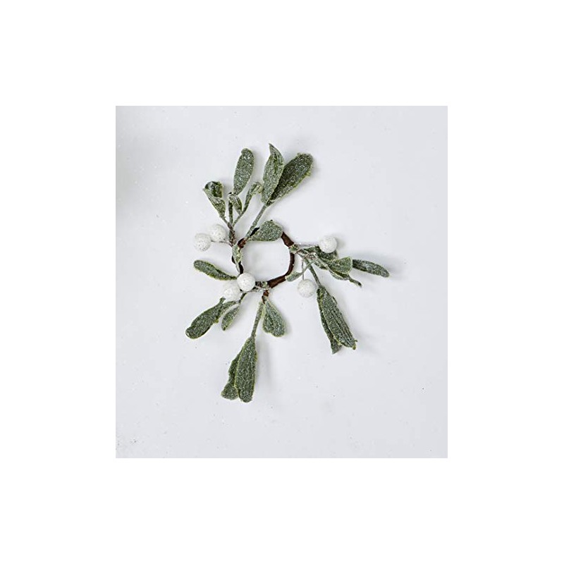 Worth Imports 1.25" Inner Diameter Mistletoe Candle Ring