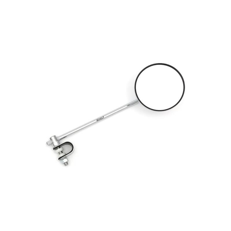 4" Chrome Extra Long Clamp-On Mirror - Long Stem