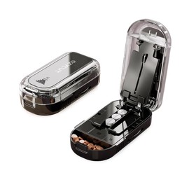 Pill Cutter,Multi-Tablet Cutter with Replaceable Blades & Safety Guard – Precision Splitter for Small to Large Tablets (Black)